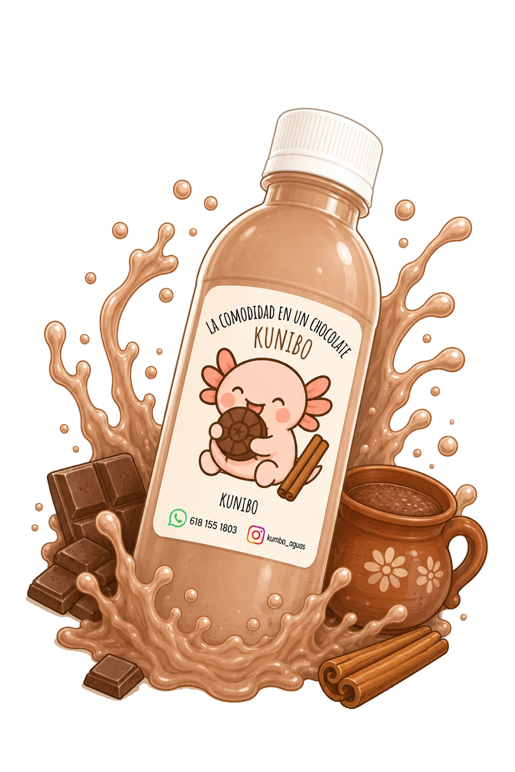 Agua Kunibo sabor chocolate