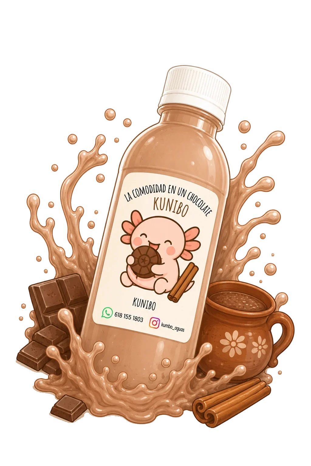 Agua Kunibo sabor chocolate
