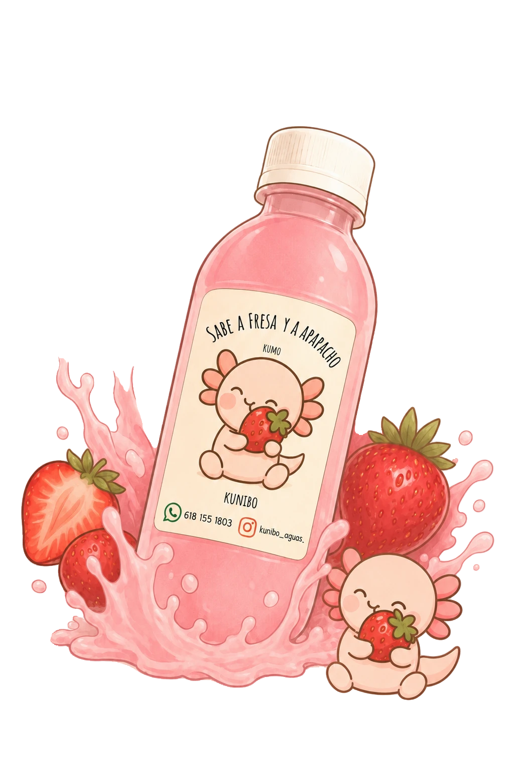 Agua Kunibo sabor fresa