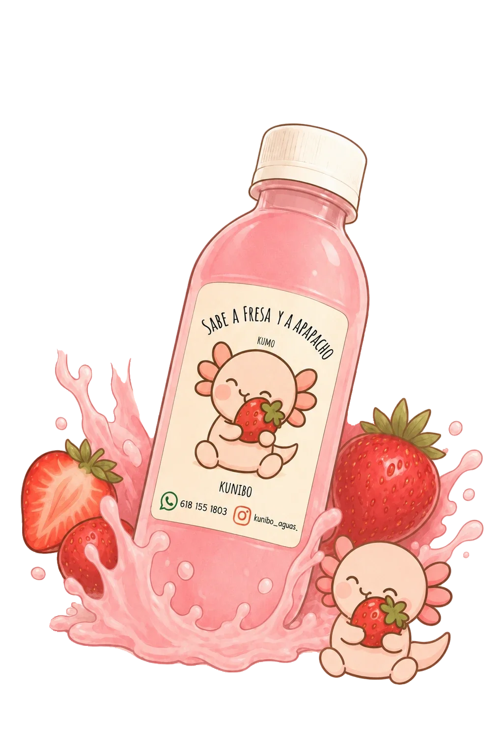 Agua Kunibo sabor fresa